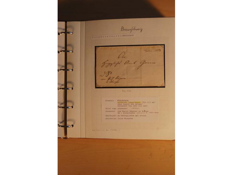 1750/1880, umfangreiche Vorphila-Sammlung inkl. einiger markenloser Briefe nach 1852 von Amelunxborn bis Zorge mit ca. 450 Br