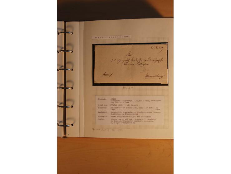 1750/1880, umfangreiche Vorphila-Sammlung inkl. einiger markenloser Briefe nach 1852 von Amelunxborn bis Zorge mit ca. 450 Br