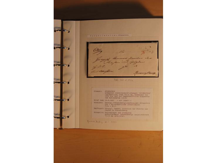 1750/1880, umfangreiche Vorphila-Sammlung inkl. einiger markenloser Briefe nach 1852 von Amelunxborn bis Zorge mit ca. 450 Br