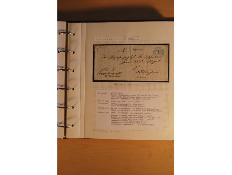 1750/1880, umfangreiche Vorphila-Sammlung inkl. einiger markenloser Briefe nach 1852 von Amelunxborn bis Zorge mit ca. 450 Br