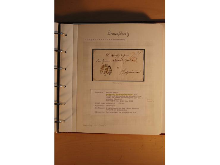 1750/1880, umfangreiche Vorphila-Sammlung inkl. einiger markenloser Briefe nach 1852 von Amelunxborn bis Zorge mit ca. 450 Br