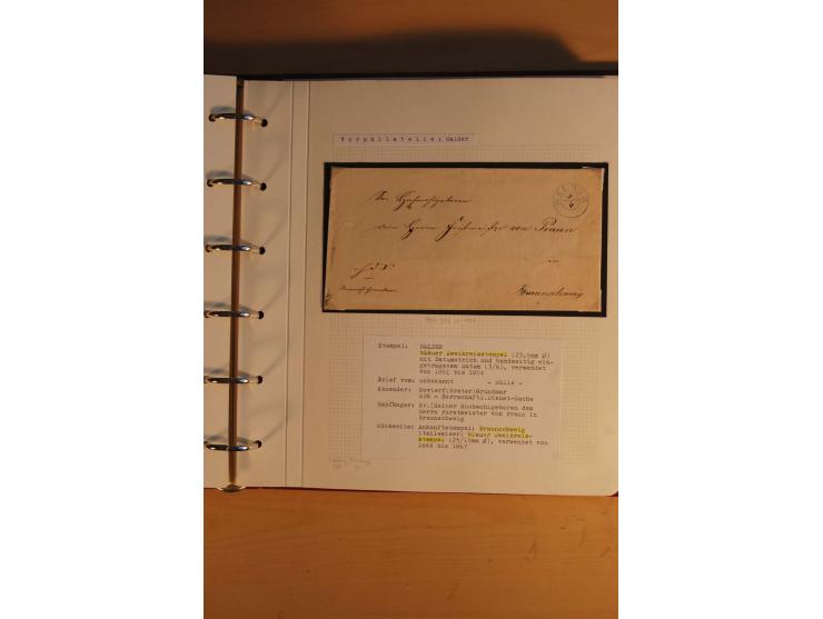 1750/1880, umfangreiche Vorphila-Sammlung inkl. einiger markenloser Briefe nach 1852 von Amelunxborn bis Zorge mit ca. 450 Br