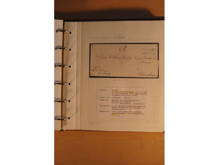 1750/1880, umfangreiche Vorphila-Sammlung inkl. einiger markenloser Briefe nach 1852 von Amelunxborn bis Zorge mit ca. 450 Br