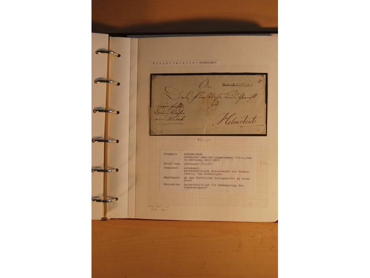 1750/1880, umfangreiche Vorphila-Sammlung inkl. einiger markenloser Briefe nach 1852 von Amelunxborn bis Zorge mit ca. 450 Br