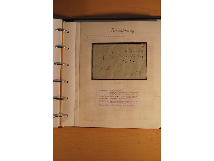 1750/1880, umfangreiche Vorphila-Sammlung inkl. einiger markenloser Briefe nach 1852 von Amelunxborn bis Zorge mit ca. 450 Br