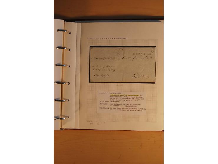 1750/1880, umfangreiche Vorphila-Sammlung inkl. einiger markenloser Briefe nach 1852 von Amelunxborn bis Zorge mit ca. 450 Br