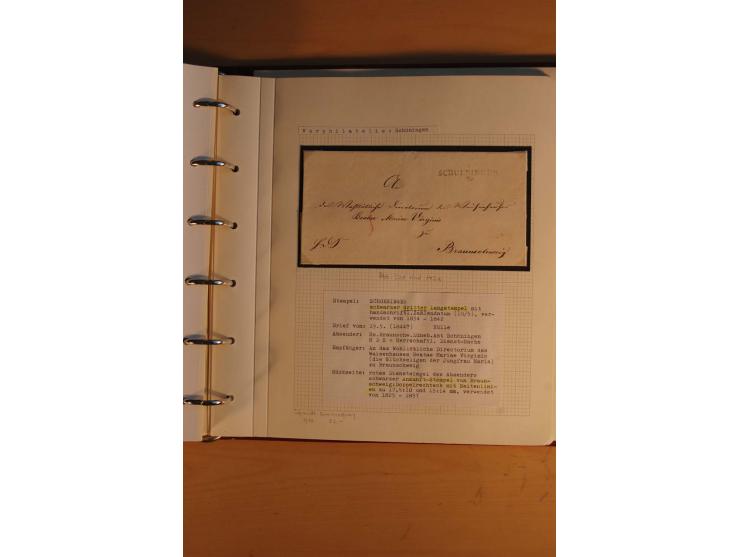1750/1880, umfangreiche Vorphila-Sammlung inkl. einiger markenloser Briefe nach 1852 von Amelunxborn bis Zorge mit ca. 450 Br