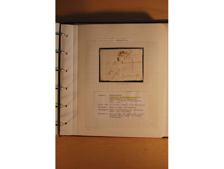 1750/1880, umfangreiche Vorphila-Sammlung inkl. einiger markenloser Briefe nach 1852 von Amelunxborn bis Zorge mit ca. 450 Br