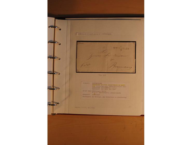 1750/1880, umfangreiche Vorphila-Sammlung inkl. einiger markenloser Briefe nach 1852 von Amelunxborn bis Zorge mit ca. 450 Br