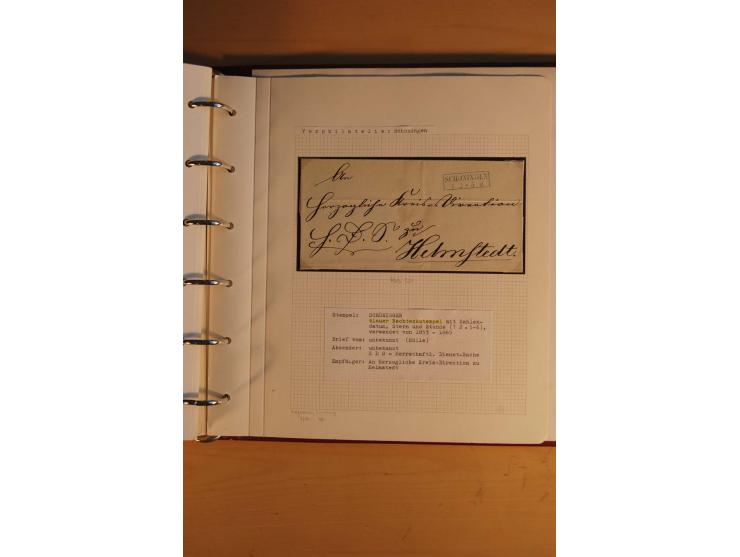 1750/1880, umfangreiche Vorphila-Sammlung inkl. einiger markenloser Briefe nach 1852 von Amelunxborn bis Zorge mit ca. 450 Br