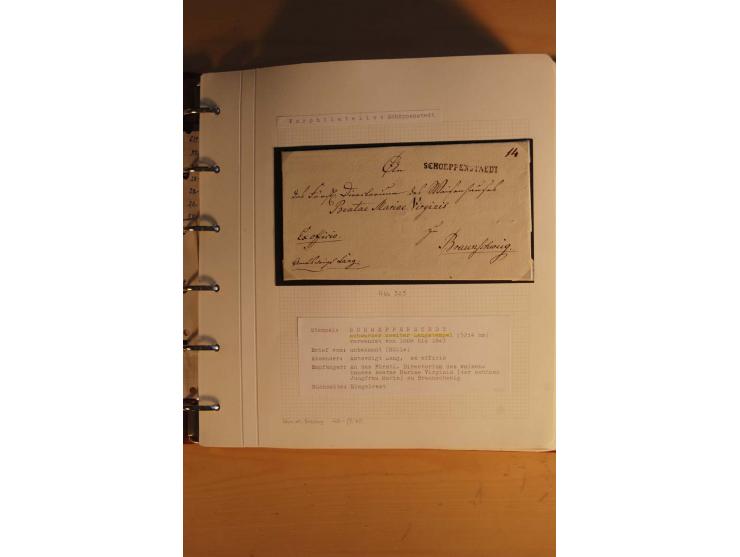 1750/1880, umfangreiche Vorphila-Sammlung inkl. einiger markenloser Briefe nach 1852 von Amelunxborn bis Zorge mit ca. 450 Br