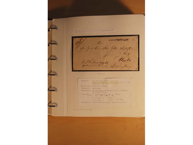 1750/1880, umfangreiche Vorphila-Sammlung inkl. einiger markenloser Briefe nach 1852 von Amelunxborn bis Zorge mit ca. 450 Br