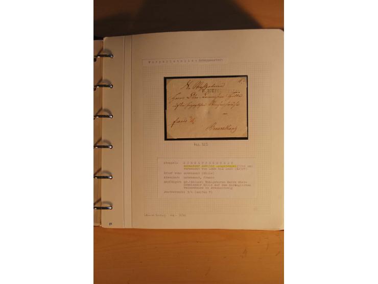 1750/1880, umfangreiche Vorphila-Sammlung inkl. einiger markenloser Briefe nach 1852 von Amelunxborn bis Zorge mit ca. 450 Br