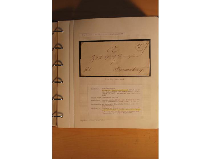 1750/1880, umfangreiche Vorphila-Sammlung inkl. einiger markenloser Briefe nach 1852 von Amelunxborn bis Zorge mit ca. 450 Br