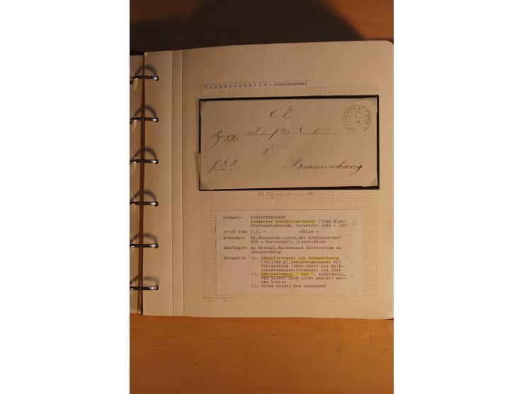 1750/1880, umfangreiche Vorphila-Sammlung inkl. einiger markenloser Briefe nach 1852 von Amelunxborn bis Zorge mit ca. 450 Br