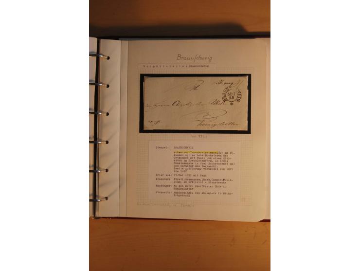 1750/1880, umfangreiche Vorphila-Sammlung inkl. einiger markenloser Briefe nach 1852 von Amelunxborn bis Zorge mit ca. 450 Br