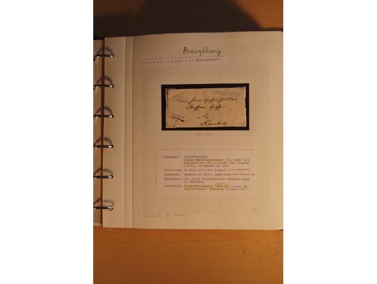 1750/1880, umfangreiche Vorphila-Sammlung inkl. einiger markenloser Briefe nach 1852 von Amelunxborn bis Zorge mit ca. 450 Br
