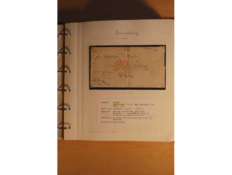 1750/1880, umfangreiche Vorphila-Sammlung inkl. einiger markenloser Briefe nach 1852 von Amelunxborn bis Zorge mit ca. 450 Br
