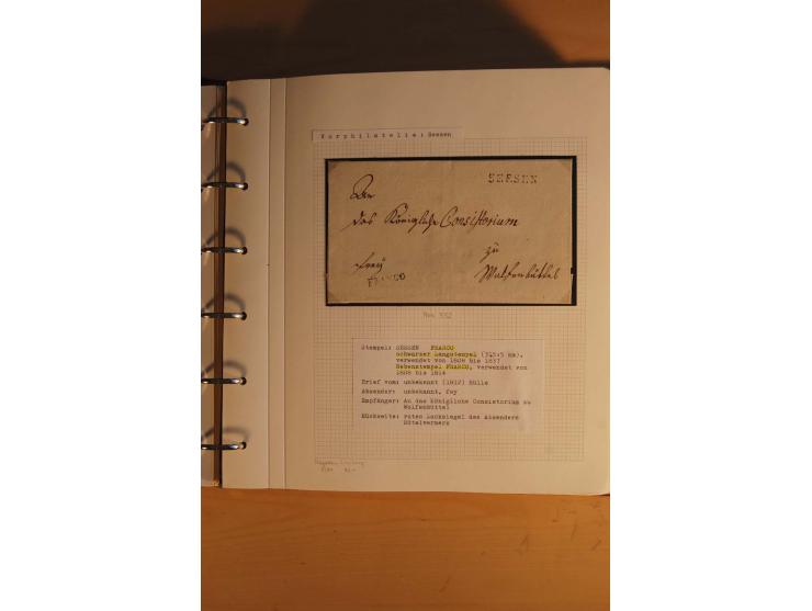 1750/1880, umfangreiche Vorphila-Sammlung inkl. einiger markenloser Briefe nach 1852 von Amelunxborn bis Zorge mit ca. 450 Br