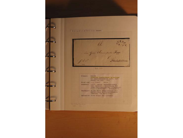 1750/1880, umfangreiche Vorphila-Sammlung inkl. einiger markenloser Briefe nach 1852 von Amelunxborn bis Zorge mit ca. 450 Br