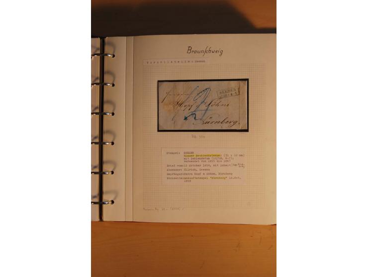 1750/1880, umfangreiche Vorphila-Sammlung inkl. einiger markenloser Briefe nach 1852 von Amelunxborn bis Zorge mit ca. 450 Br