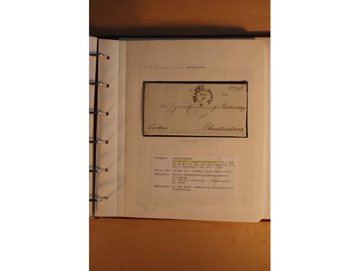 1750/1880, umfangreiche Vorphila-Sammlung inkl. einiger markenloser Briefe nach 1852 von Amelunxborn bis Zorge mit ca. 450 Br