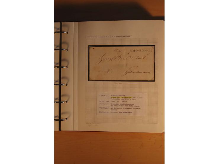 1750/1880, umfangreiche Vorphila-Sammlung inkl. einiger markenloser Briefe nach 1852 von Amelunxborn bis Zorge mit ca. 450 Br