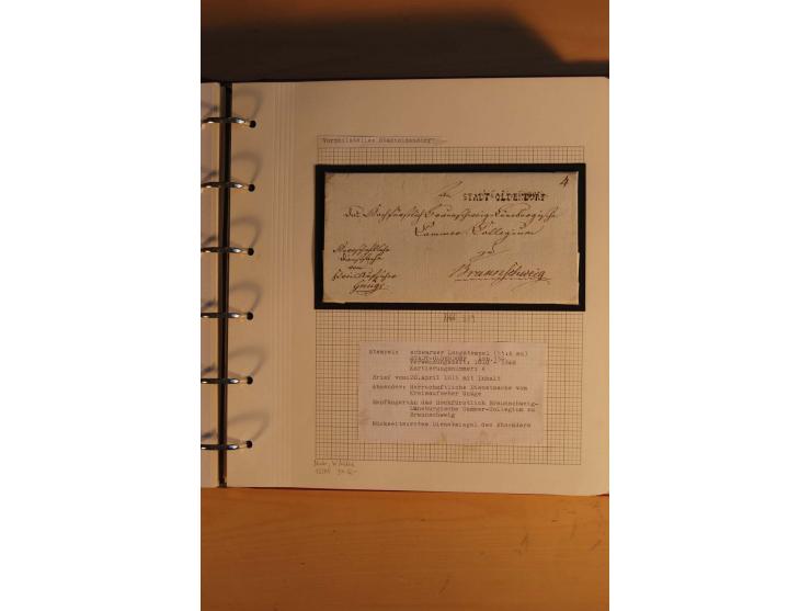 1750/1880, umfangreiche Vorphila-Sammlung inkl. einiger markenloser Briefe nach 1852 von Amelunxborn bis Zorge mit ca. 450 Br