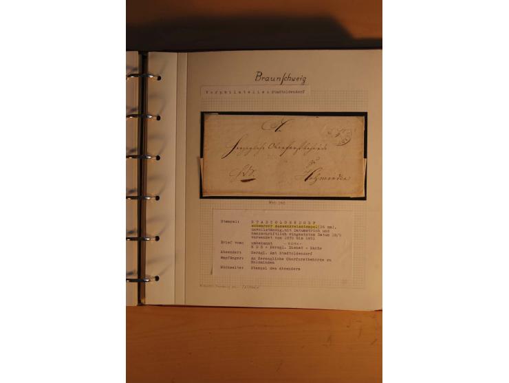 1750/1880, umfangreiche Vorphila-Sammlung inkl. einiger markenloser Briefe nach 1852 von Amelunxborn bis Zorge mit ca. 450 Br