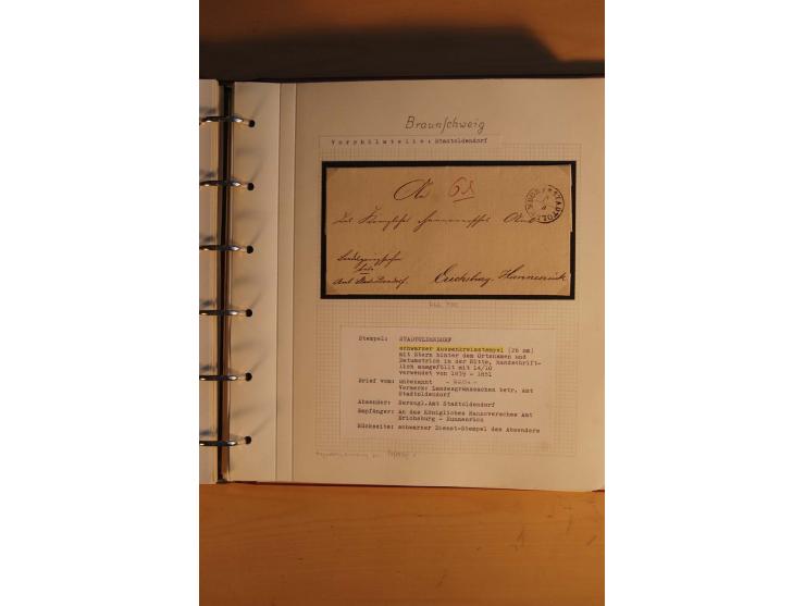 1750/1880, umfangreiche Vorphila-Sammlung inkl. einiger markenloser Briefe nach 1852 von Amelunxborn bis Zorge mit ca. 450 Br