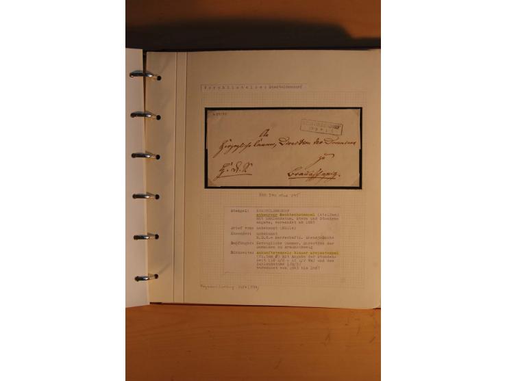 1750/1880, umfangreiche Vorphila-Sammlung inkl. einiger markenloser Briefe nach 1852 von Amelunxborn bis Zorge mit ca. 450 Br