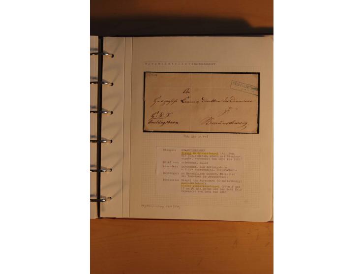1750/1880, umfangreiche Vorphila-Sammlung inkl. einiger markenloser Briefe nach 1852 von Amelunxborn bis Zorge mit ca. 450 Br