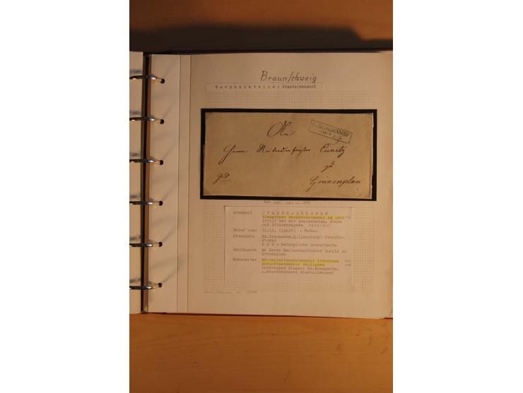 1750/1880, umfangreiche Vorphila-Sammlung inkl. einiger markenloser Briefe nach 1852 von Amelunxborn bis Zorge mit ca. 450 Br