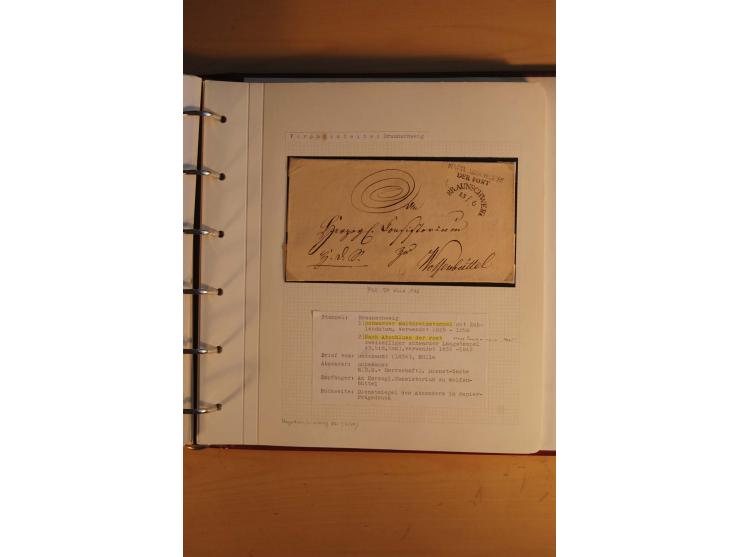 1750/1880, umfangreiche Vorphila-Sammlung inkl. einiger markenloser Briefe nach 1852 von Amelunxborn bis Zorge mit ca. 450 Br