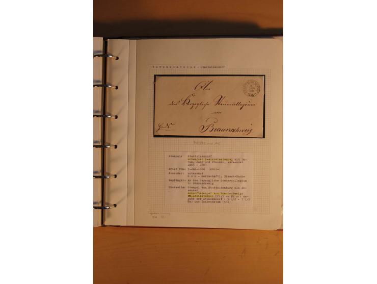 1750/1880, umfangreiche Vorphila-Sammlung inkl. einiger markenloser Briefe nach 1852 von Amelunxborn bis Zorge mit ca. 450 Br
