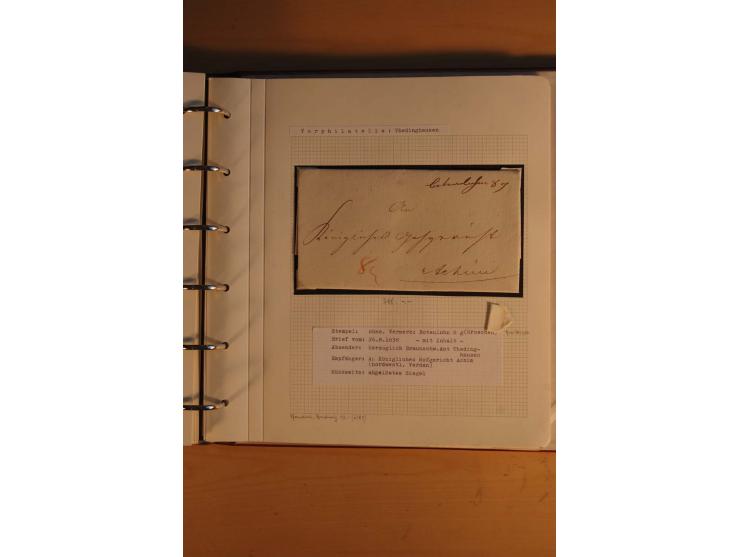 1750/1880, umfangreiche Vorphila-Sammlung inkl. einiger markenloser Briefe nach 1852 von Amelunxborn bis Zorge mit ca. 450 Br