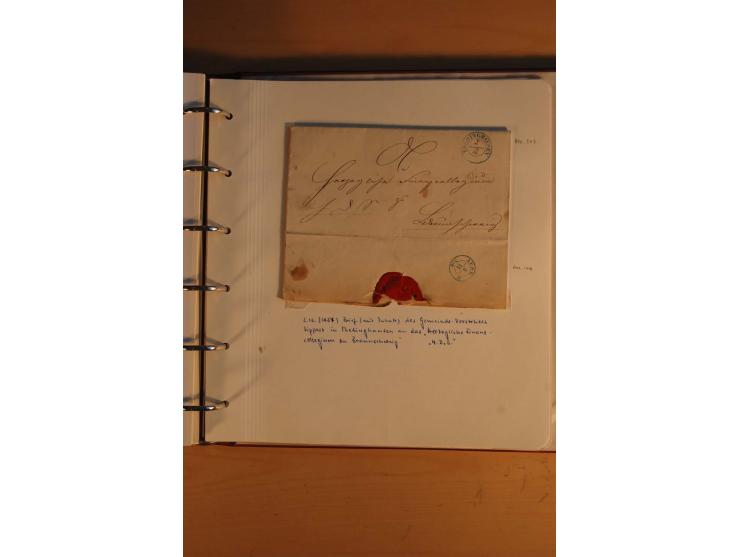 1750/1880, umfangreiche Vorphila-Sammlung inkl. einiger markenloser Briefe nach 1852 von Amelunxborn bis Zorge mit ca. 450 Br