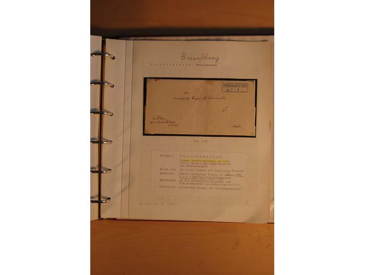 1750/1880, umfangreiche Vorphila-Sammlung inkl. einiger markenloser Briefe nach 1852 von Amelunxborn bis Zorge mit ca. 450 Br