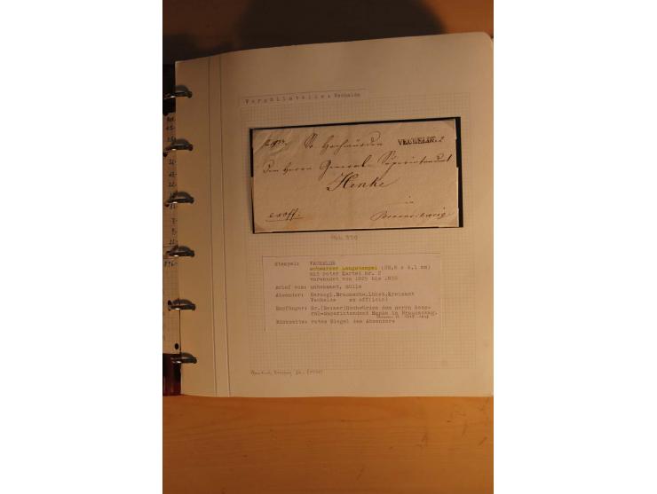 1750/1880, umfangreiche Vorphila-Sammlung inkl. einiger markenloser Briefe nach 1852 von Amelunxborn bis Zorge mit ca. 450 Br