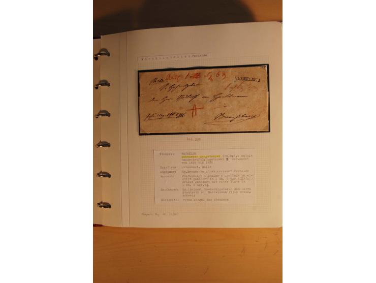 1750/1880, umfangreiche Vorphila-Sammlung inkl. einiger markenloser Briefe nach 1852 von Amelunxborn bis Zorge mit ca. 450 Br