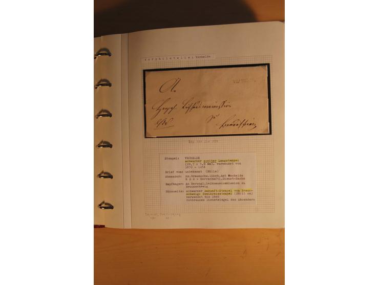 1750/1880, umfangreiche Vorphila-Sammlung inkl. einiger markenloser Briefe nach 1852 von Amelunxborn bis Zorge mit ca. 450 Br