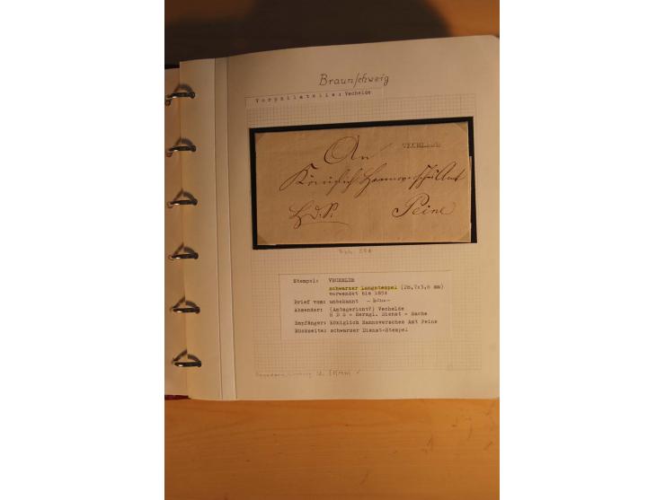 1750/1880, umfangreiche Vorphila-Sammlung inkl. einiger markenloser Briefe nach 1852 von Amelunxborn bis Zorge mit ca. 450 Br