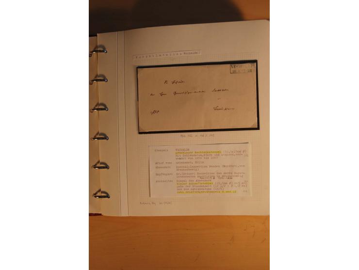 1750/1880, umfangreiche Vorphila-Sammlung inkl. einiger markenloser Briefe nach 1852 von Amelunxborn bis Zorge mit ca. 450 Br