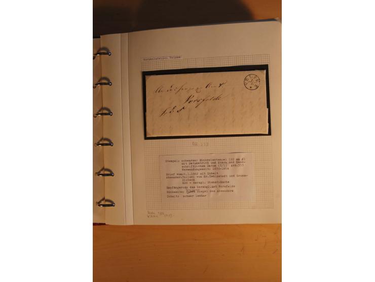 1750/1880, umfangreiche Vorphila-Sammlung inkl. einiger markenloser Briefe nach 1852 von Amelunxborn bis Zorge mit ca. 450 Br