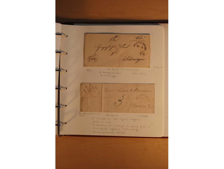 1750/1880, umfangreiche Vorphila-Sammlung inkl. einiger markenloser Briefe nach 1852 von Amelunxborn bis Zorge mit ca. 450 Br