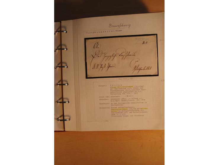 1750/1880, umfangreiche Vorphila-Sammlung inkl. einiger markenloser Briefe nach 1852 von Amelunxborn bis Zorge mit ca. 450 Br