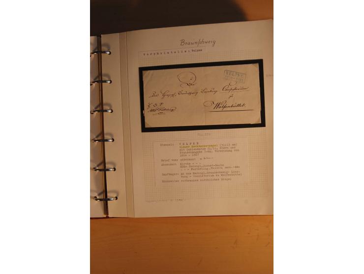 1750/1880, umfangreiche Vorphila-Sammlung inkl. einiger markenloser Briefe nach 1852 von Amelunxborn bis Zorge mit ca. 450 Br