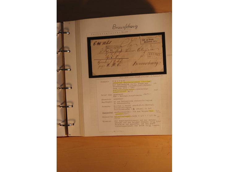 1750/1880, umfangreiche Vorphila-Sammlung inkl. einiger markenloser Briefe nach 1852 von Amelunxborn bis Zorge mit ca. 450 Br