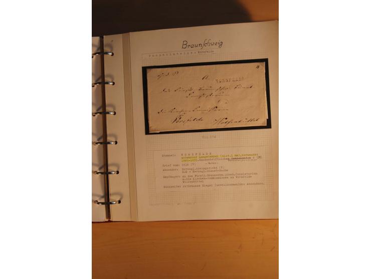 1750/1880, umfangreiche Vorphila-Sammlung inkl. einiger markenloser Briefe nach 1852 von Amelunxborn bis Zorge mit ca. 450 Br