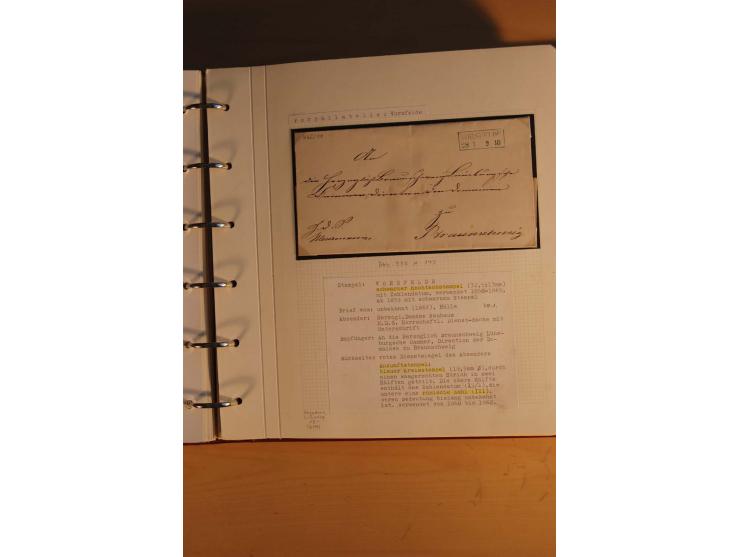 1750/1880, umfangreiche Vorphila-Sammlung inkl. einiger markenloser Briefe nach 1852 von Amelunxborn bis Zorge mit ca. 450 Br